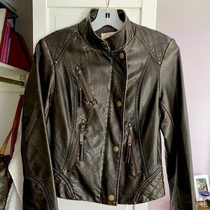 Faux leather jacket